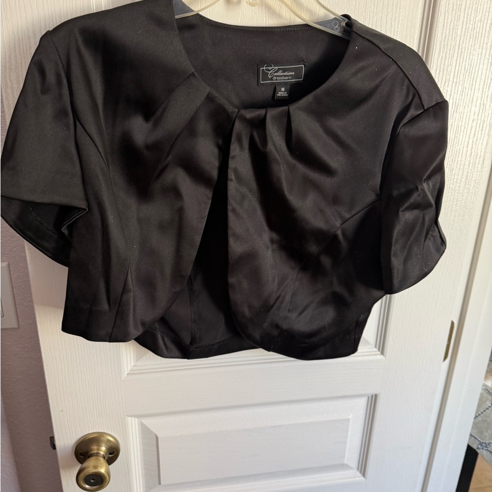 Recollections Black Satin Jacket